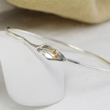 Elegant Sterling Silver Lily Bangle