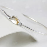 Elegant Sterling Silver Lily Bangle