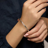 Sterling Silver and Gold Bangle
