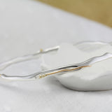 Sterling Silver and Gold Bangle