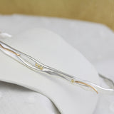 Sterling Silver and Gold Bangle