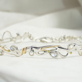 Flowing Moonstone and Pearl Bracelet