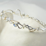 Flowing Moonstone and Pearl Bracelet