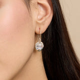 Handmade Fiery Moonstone Drop Earrings