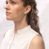 Handmade Sterling Silver Opal Earrings With Dainty Flower Detail