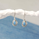 Handmade Dainty Opal Hook Earrings