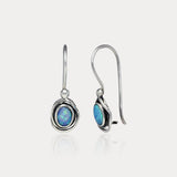 Handmade Dainty Organic Oval Opal Earrings