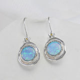 Flower Opal Pendant and Earrings Set