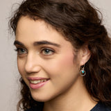 Dainty Sterling Silver Opal Drop Earrings