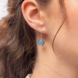 Organic Sterling Silver Opal Hook Earrings