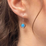 Handmade Organic Opal Hook Earrings