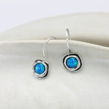 Handmade Organic Opal Hook Earrings