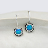 Handmade Organic Opal Hook Earrings