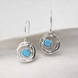 Flowing Statement Fire Opal Necklace, Earrings and Bangle Set