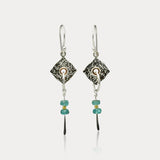 Moment of Monet Aqua Apatite Drop Earrings with 14k Gold Details