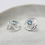 Riviera Blue Topaz Sterling Silver Stud Earrings