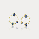 Kyanite Trinity Stud Earrings | Gold Earrings For Her