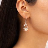 Cabochon Moonstone Dangle Earrings