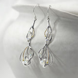 Rainbow Moonstone Organic Flow Statement Earrings