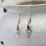 Handmade Smoky Quartz and Citrine Drop Earrings