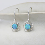 Blue Opal Drop Earrings