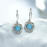 Blue Opal Drop Earrings