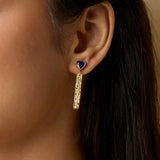 Blue Jade Gold Vermeil Drop Earrings