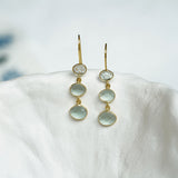 Gold Vermeil Green Amethyst Drop Earrings