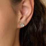 Contemporary Floral Stud Earrings