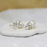 Contemporary Floral Stud Earrings