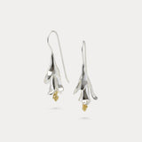 Statement Mixed Metal Contemporary Flower Earrings