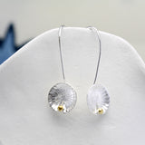 Sterling Silver Lilypad Drop Earrings