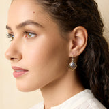 Two-tone Gold Vermeil Textured Drop Earrings