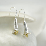 Contemporary Bluebell Mixed Metal Hook Earrings