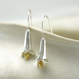 Contemporary Bluebell Mixed Metal Hook Earrings