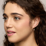Dainty Pearl Gold Hoop Earrings