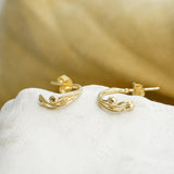 Organic Flow Gold Vermeil Bangle, Ring and Earrings Set