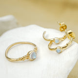 Moonstone Gold Vermeil Ring