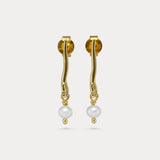 Pearl Gold Drop Earrings