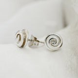 Silver Swirl Stud Earrings