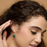 Green Chrysocolla Sterling Silver Drop Earrings