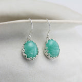 Handmade Sterling Silver Amazonite Drop Earrings