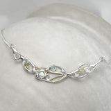Rainbow Moonstone Organic Flow Statement Necklace