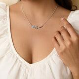 Flowing Sterling Silver Blue and White Opal Necklace, Bracelet and Earrings Set