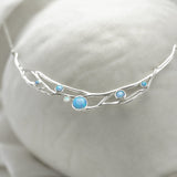 Flowing Statement Fire Opal Necklace, Earrings and Bangle Set