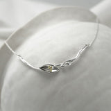 Delicate Single Lily Sterling Silver Necklace