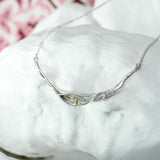 Delicate Single Lily Sterling Silver Necklace