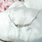 Delicate Single Lily Sterling Silver Necklace