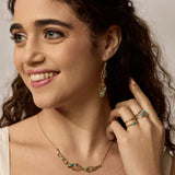 Trio of American Turquoise Gold Ring