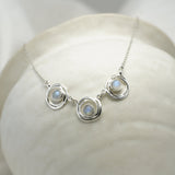 Handmade Majestic Circular Moonstone Necklace